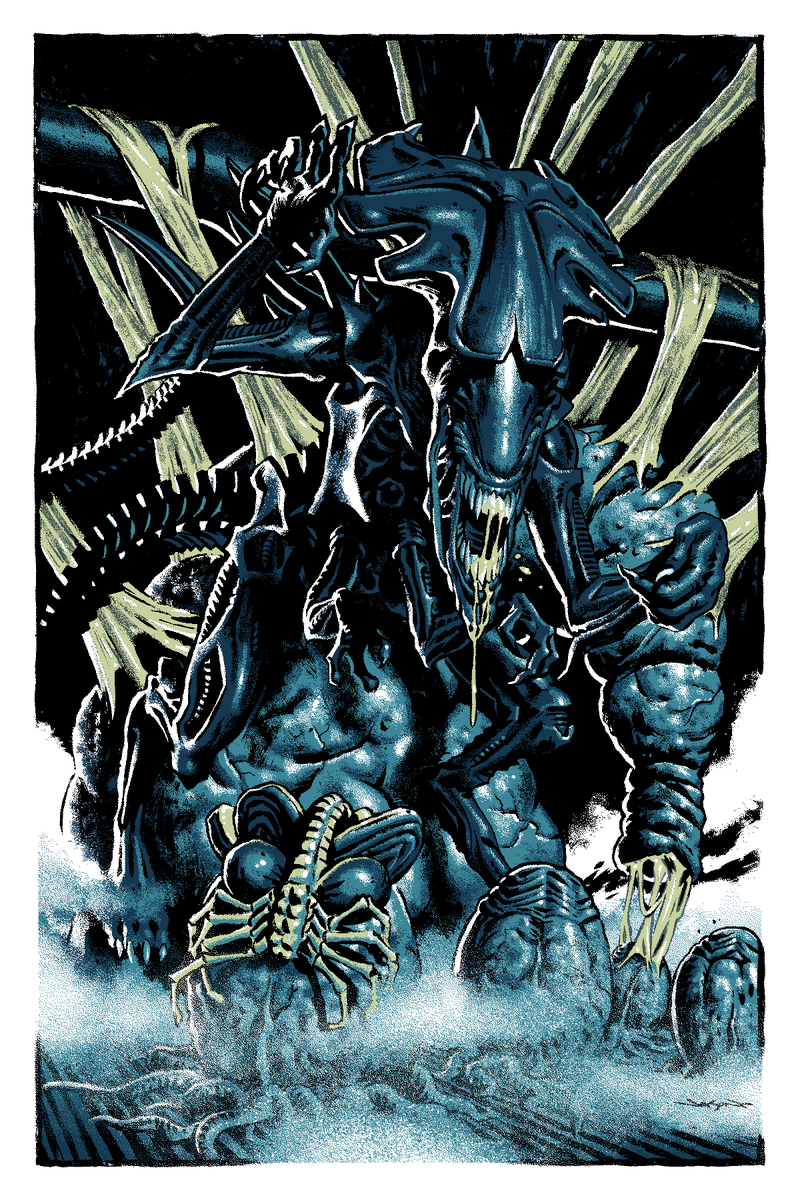 Illustration for article titled The Queen from Aliens poses for her Mondo portrait